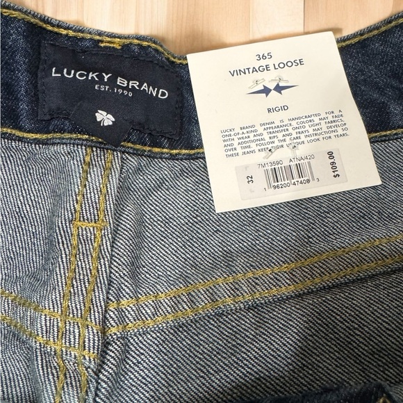 NWT LUCKY BRAND / 365 Vintage Loose Distressed Crop High Rise Jeans Size 32x29 - Picture 8 of 12